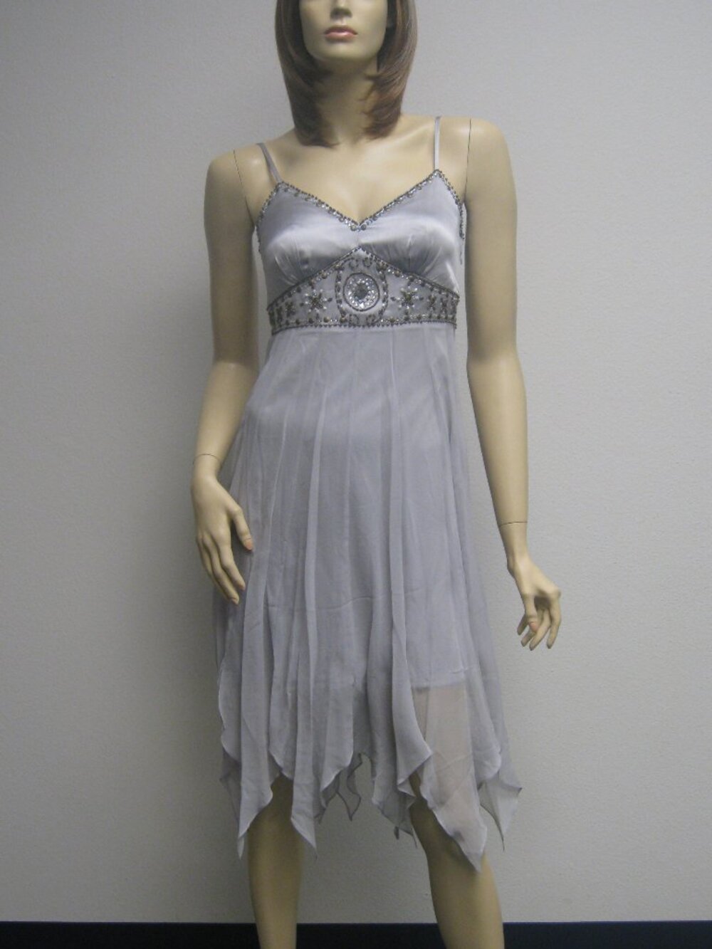 Sue Wong Nocturne Dress Y2K Cocktail #74 Slip Shift Flapper Pink Beaded Art Deco